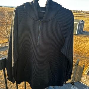 Women’s Black ribbed 3/4 zip Sweater